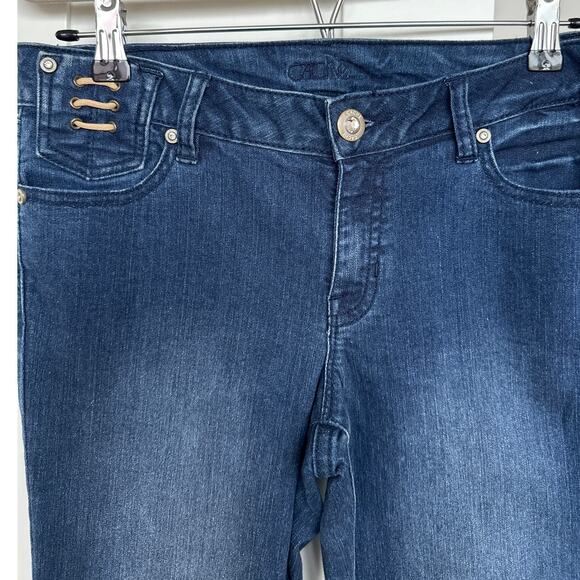 Vintage Y2K Cache Lace up Embellished Jeans, Size 6, Like New - Picture 6 of 8